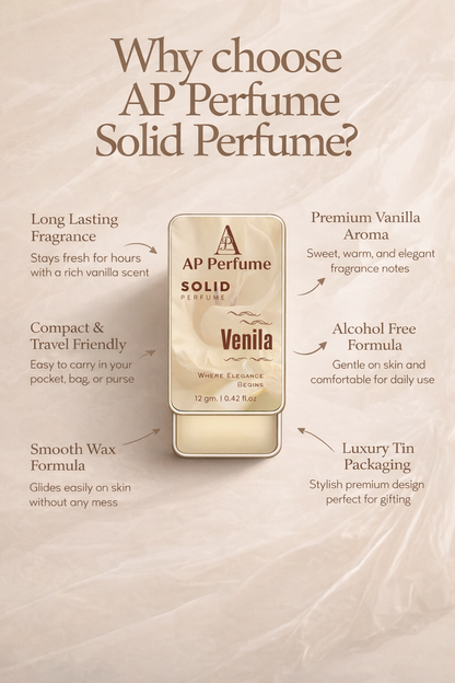 AP Perfume Venilla Solid Perfume | Long Lasting Wax Perfume